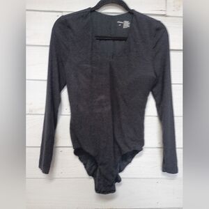 Soma Black Long Sleeve Bodysuit